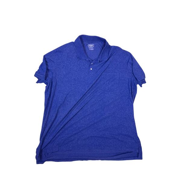 The Foundry Blue Polo Shirt Mens 4XLT Classic Fit Cotton Short Sleeve Casual Top - Picture 1 of 4